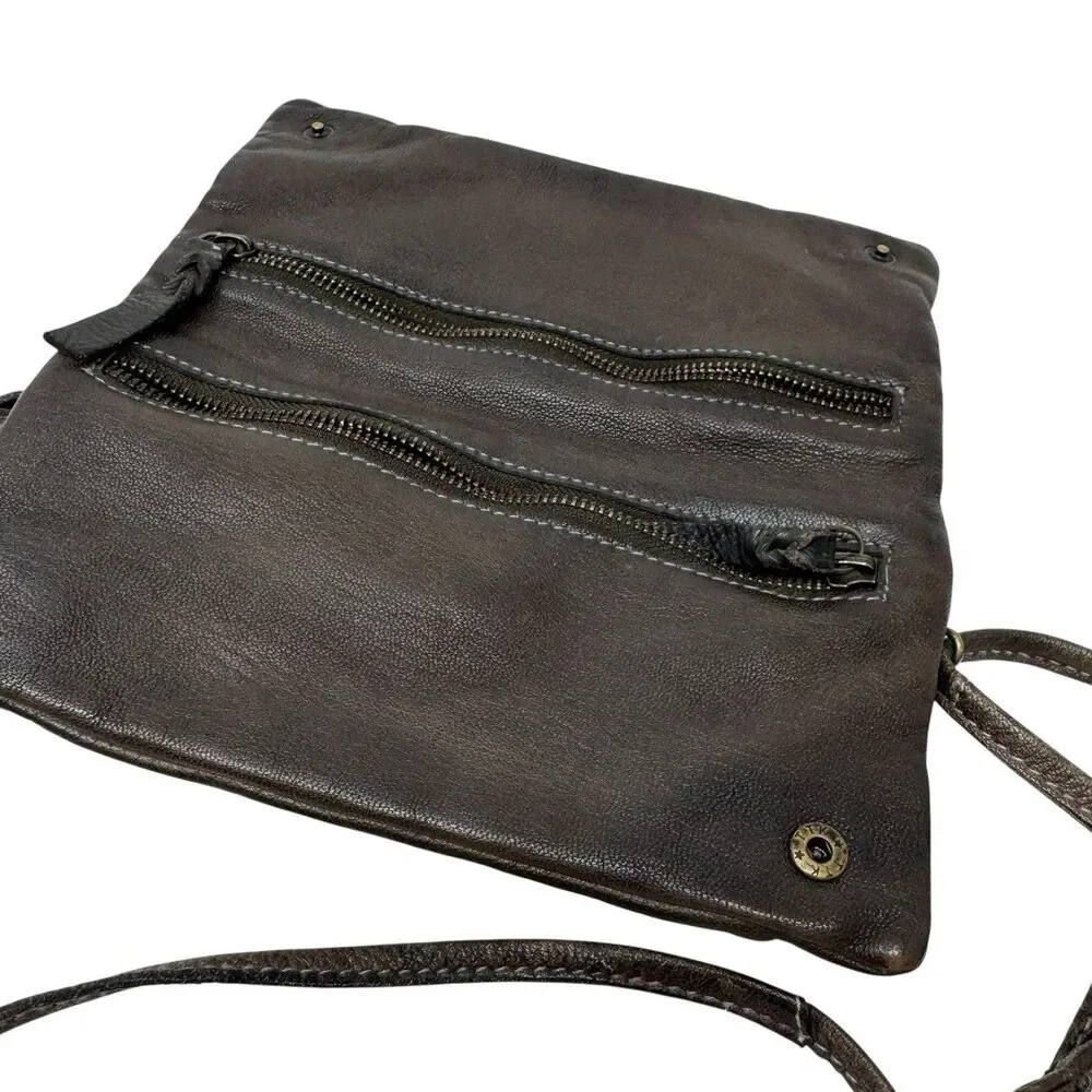 Latico Crossbody Shoulder Bag Small Purse Brown Butter Soft Leather Womens